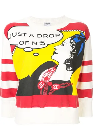 CHANEL Sweatshirt med grafisk tryk