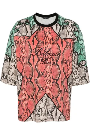 Balmain T-shirt med Python-tryk