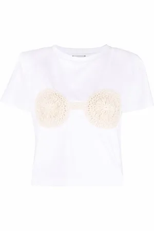 MAGDA BUTRYM T-shirt med hæklet detalje