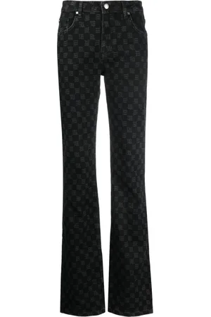 MISBHV Jeans med lige ben og signatur-monogram