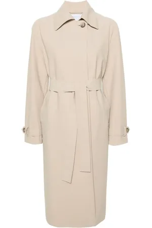 Harris Wharf London Trenchcoat med spread-krave