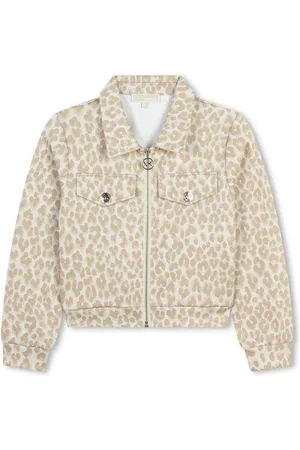 Michael Kors Jakke med leopardtryk og lynlås