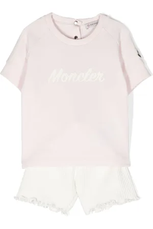 Moncler Ribbet shortssæt med logotryk