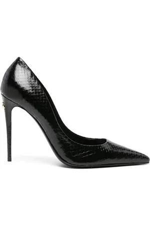 Dolce & Gabbana 100mm pumps i læder med pyton-effekt