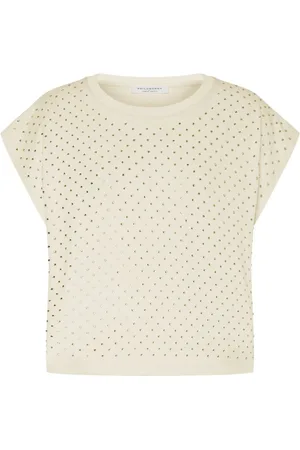 Serafini T-shirt med rhinstenudsmykning