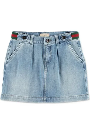 Gucci Denimnederdel med Web-stribe