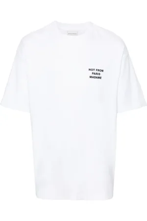 Drôle de Monsieur T-shirt med slogantryk