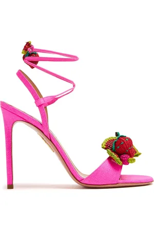 Aquazzura Strawberry Punch 105 mm sandaler i læder