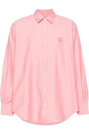 Maison Kitsuné Skjorte med Contour Fox Head-broderi