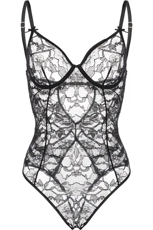 FLEUR DU MAL Magnolia bodysuit med blonder