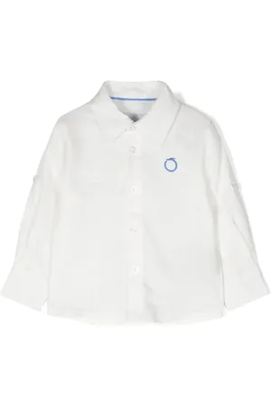Trussardi Skjorte i hør med broderet logo