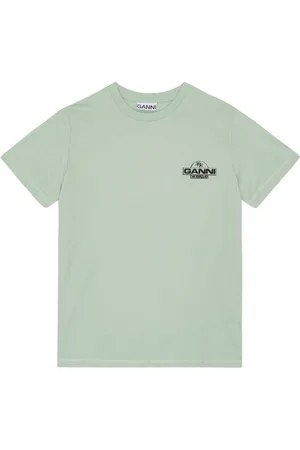 Ganni T-shirt med logotryk