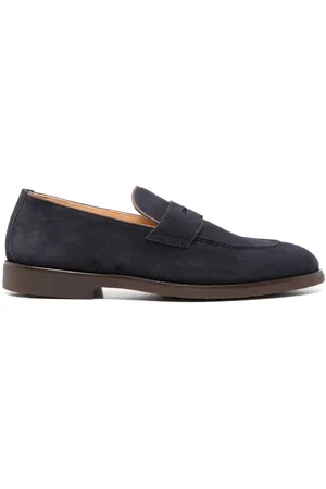 Brunello Cucinelli Ruskinds-loafers med penny-slot-detalje