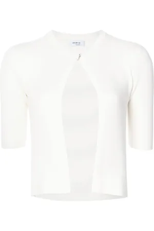 AKRIS Cropped cardigan med korte ærmer