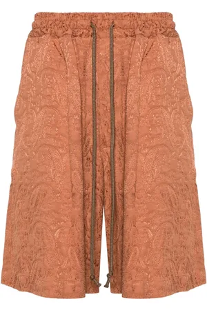 SONG FOR THE MUTE Shorts i paisley-jacquard med elastisk talje