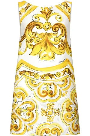 Dolce & Gabbana Kort kjole med Majolica-tryk