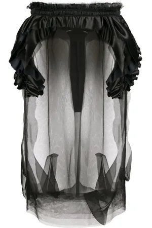 Maison Margiela Mellemlang Décortiqué-nederdel i tyl