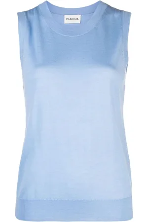 P.A.R.O.S.H. Tanktop med rund hals i finstrik