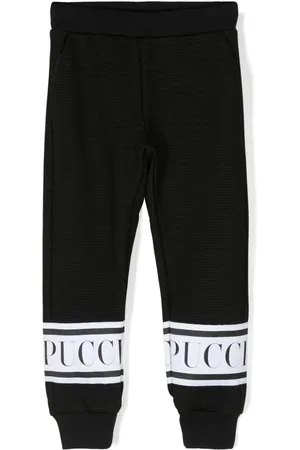 PUCCI Junior Ribstrikkede joggingbukser med logotryk