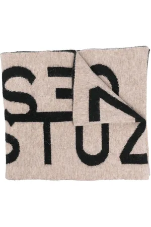 Gestuz Intarsiastrikket tørklæde med logo