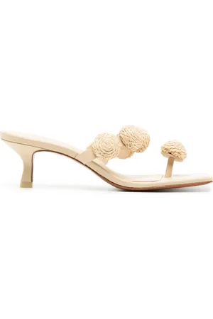 Cult Gaia Sarina sandaler med bast-applikation