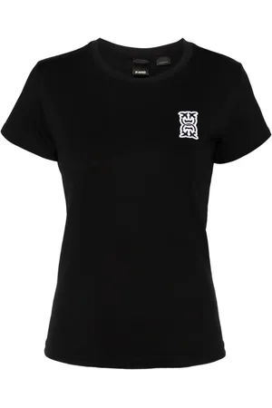 Pinko T-shirt med logomærke