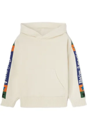 Palm Angels Strikket hættetrøje med jacquard-logo