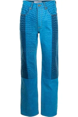 Marine Serre Moonfish Skin jeans med paneler
