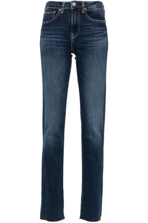 AG Jeans Girlfriend Long jeans med lige ben og mellemhøj talje