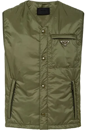 Prada Vest med trekantet logo i emalje