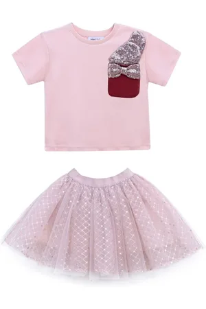 Mimi Tutu Sæt med T-shirt og nederdel med pailletter