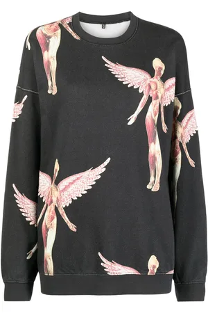 R13 Nirvana sweatshirt i bomuld med tryk