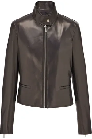 Salvatore Ferragamo Bikerjakke i læder med lynlås