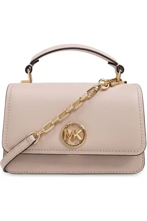 Michael Kors Tote i læder med logoplade