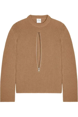 Courrèges Sweater i uld med lynlåsdetalje