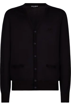 Dolce & Gabbana Cardigan i silke med broderet logo