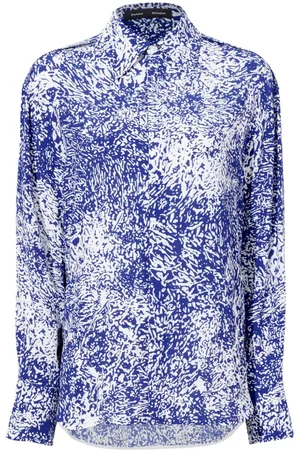 Proenza Schouler Norman bluse med abstrakt tryk