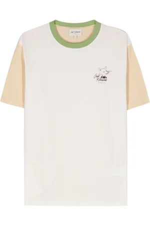 Café Kitsuné T-shirt med Café Kitsuné-print og colourblocking
