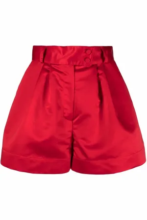 Styland Højtaljede shorts med plisseringer