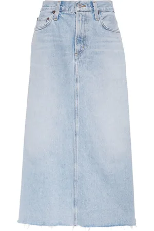 AGOLDE Højtaljet Dipoma denimnederdel