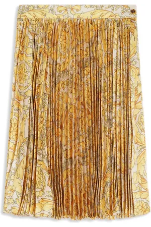 VERSACE Plisseret nederdel med baroktryk
