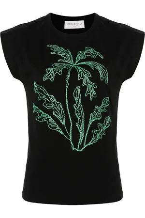 Ermanno Firenze T-shirt med palme-applikation