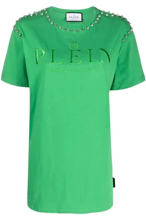 Philipp Plein Kortærmet T-shirt med krystaludsmykning