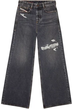Diesel Jeans med brede ben og slitageeffekt