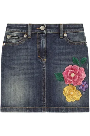 Dolce & Gabbana Nederdel med blomster-broderi