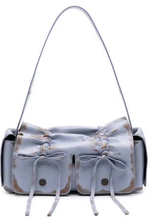 Acne Studios Skuldertaske i læder med slitageeffekt
