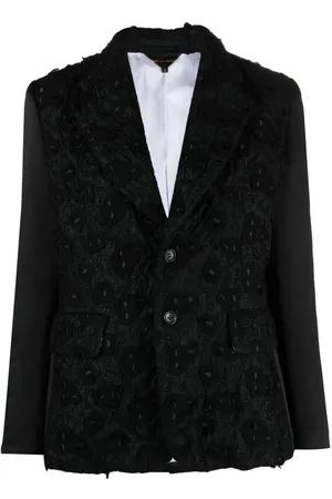 Comme des Garçons Broderet enkeltradet blazer