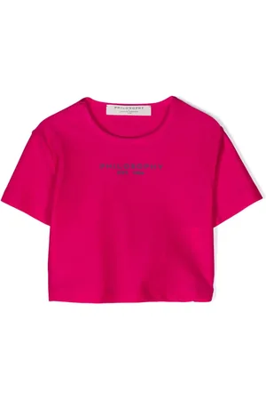 PHILOSOPHY DI LORENZO SERAFINI T-shirt med metallisk glans og logotryk