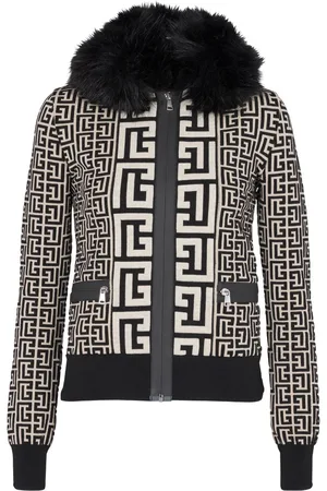 Balmain Jakke med imiteret pelskrave