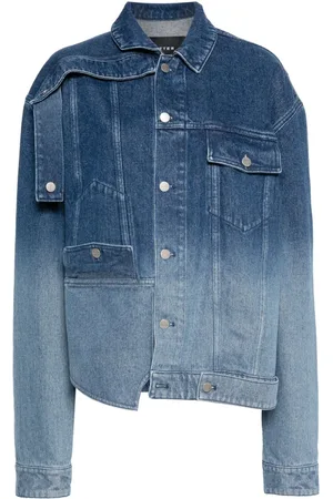 Botter Dekonstrueret denimjakke med asymmetrisk pasform